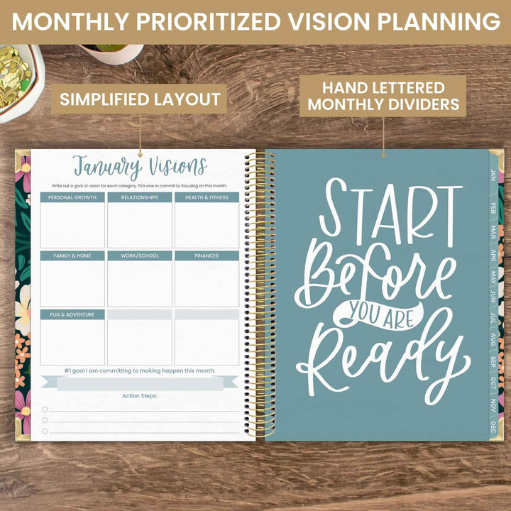 2025 Vision Planner, 7.5" x 9", Blooming Wildly