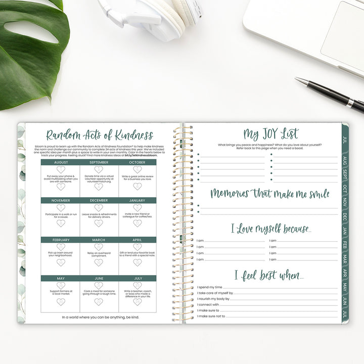 2026–27 Soft Cover Planner, 8.5" x 11" | Boho Greenery - bloom daily planners