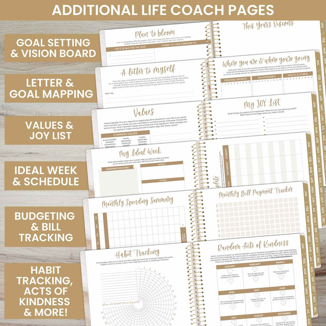 2025 Soft Cover Planner, 8.5" x 11", Brushed Beige