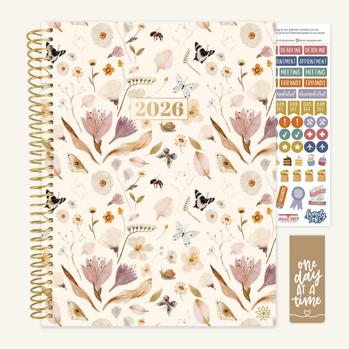 2026 Soft Cover Planner, 8.5" x 11", Butterfly Garden