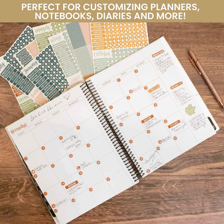 Planner Stickers, Calendar Essentials Pack, Sweater Weather