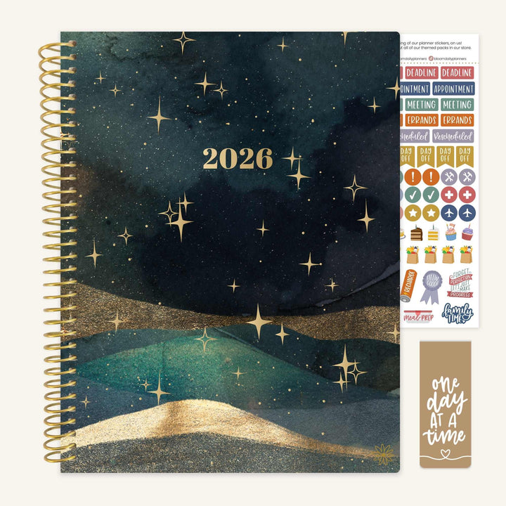 2026 Soft Cover Planner, 8.5" x 11", Celestial Skies