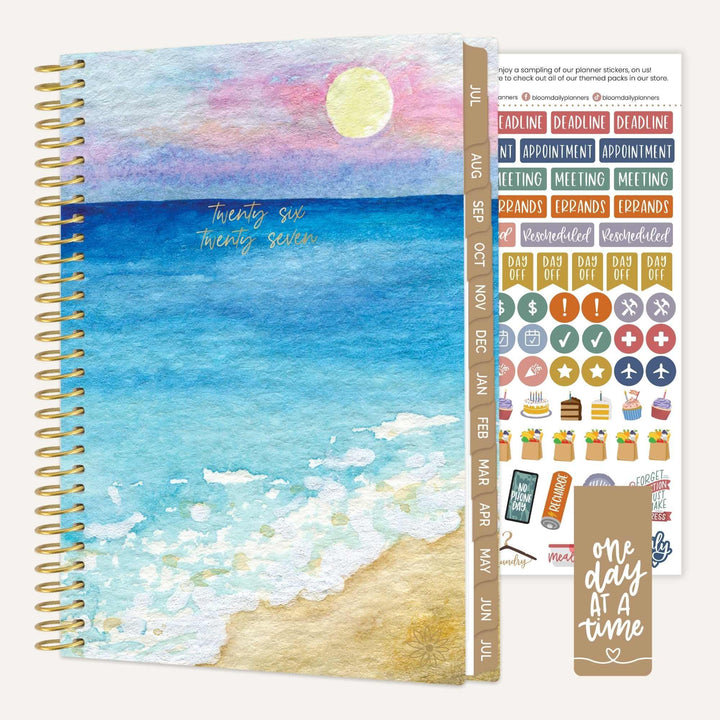 2026–27 Soft Cover Planner, 5.5" x 8.25" | Coastal Calm - bloom daily planners
