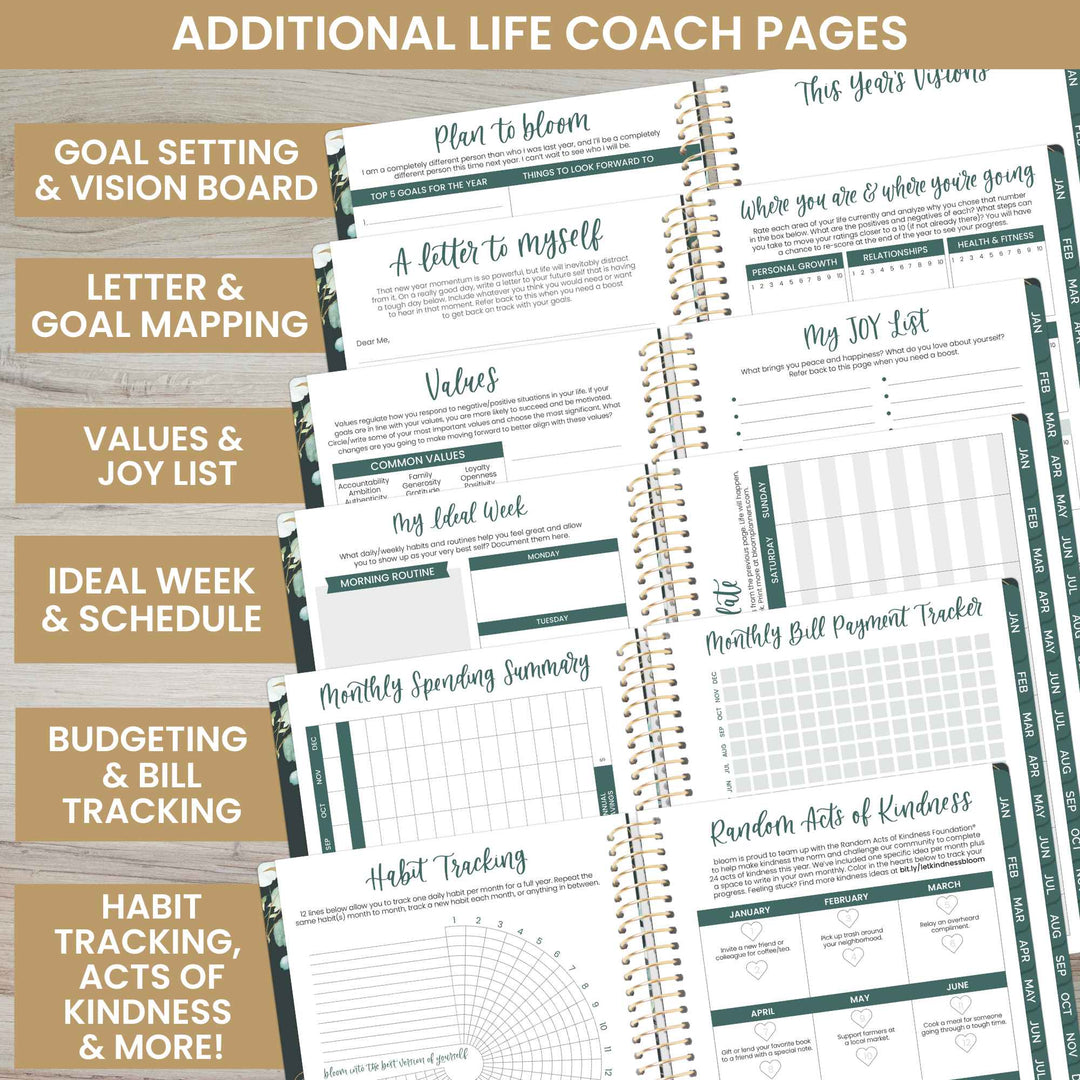 2025 Soft Cover Planner, 5.5" x 8.25", Eucalyptus, Green