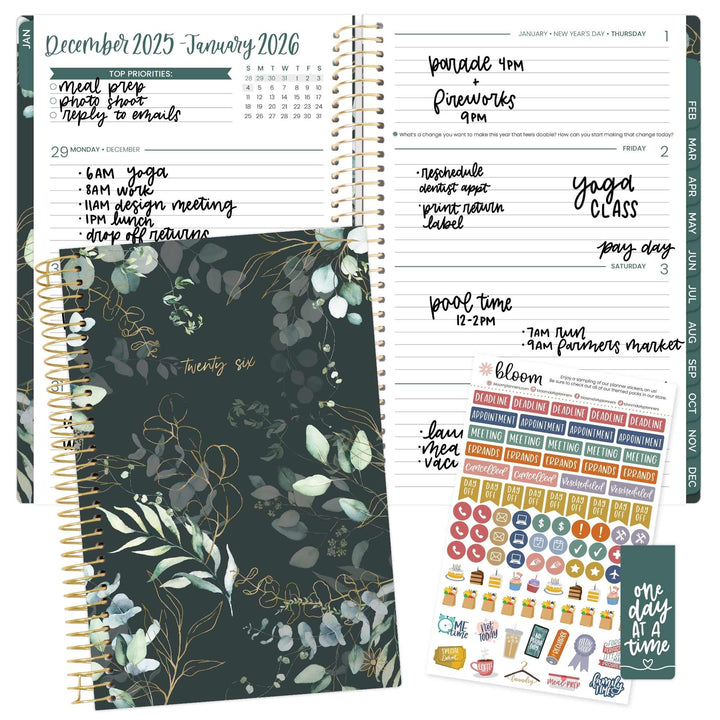 2026 Soft Cover Planner, 5.5" x 8.25", Eucalyptus, Green