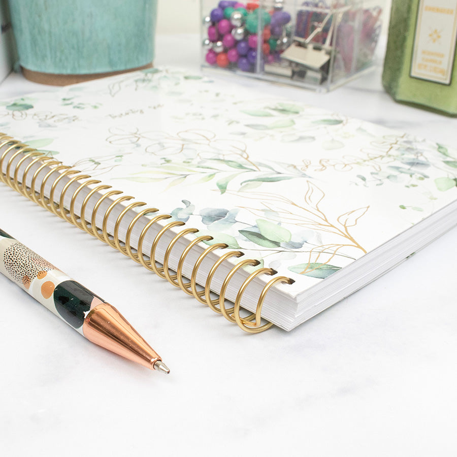 2026 Soft Cover Planner, 5.5" x 8.25", Eucalyptus, White