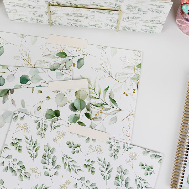 File Folder Set, Eucalyptus, 12 Pack
