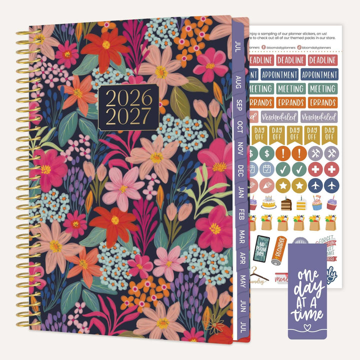 2026–27 Soft Cover Planner, 5.5" x 8.25" | Floral Fiesta - bloom daily planners