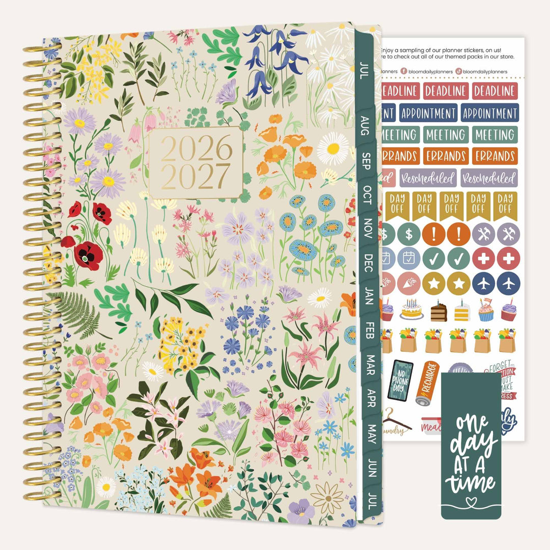 2026–27 Soft Cover Planner, 5.5" x 8.25" | Garden Party - bloom daily planners
