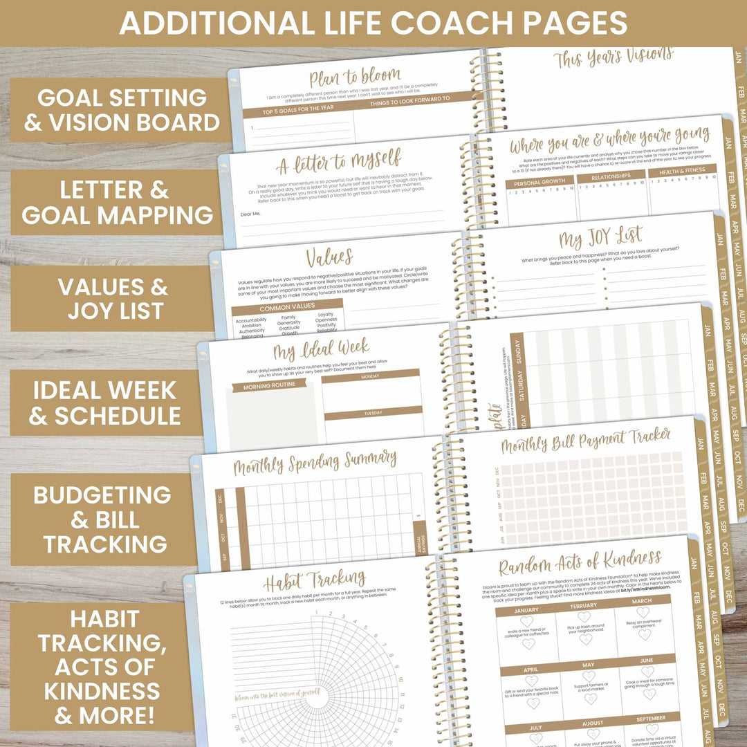 2025 Soft Cover Planner, 8.5" x 11", Iridescent Opal