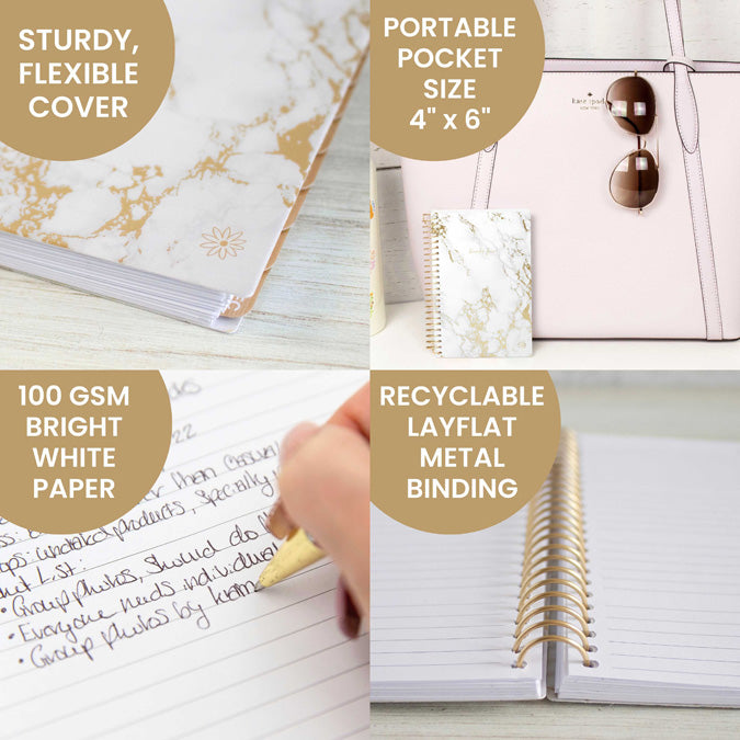 2024 Soft Cover Planner, 4" x 6", Marble