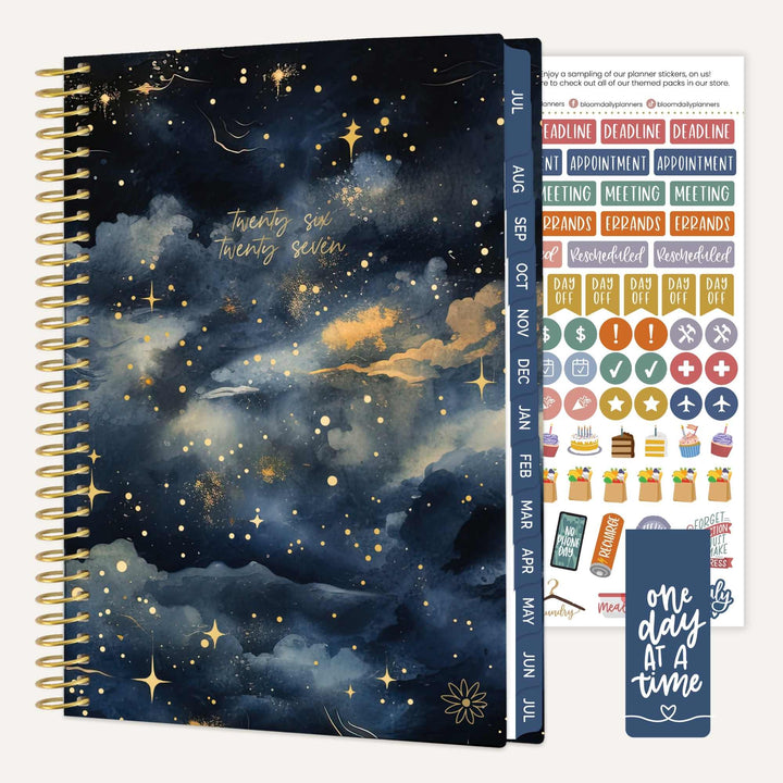 2026–27 Soft Cover Planner, 5.5" x 8.25" | Midnight Sky - bloom daily planners