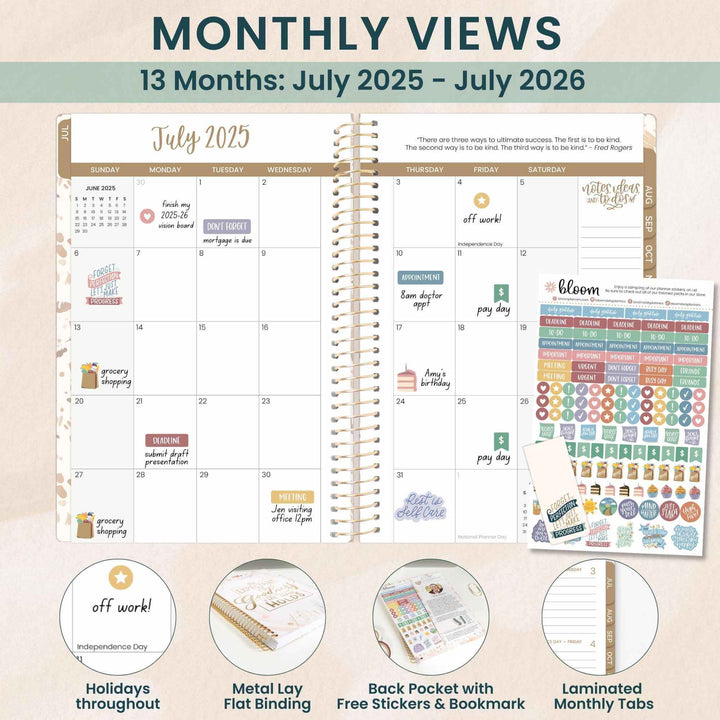 2025-26 Soft Cover Planner, 5.5" x 8.25", Moments of Grace