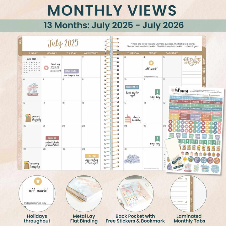 2025-26 Soft Cover Planner, 5.5" x 8.25", Ocean Oasis