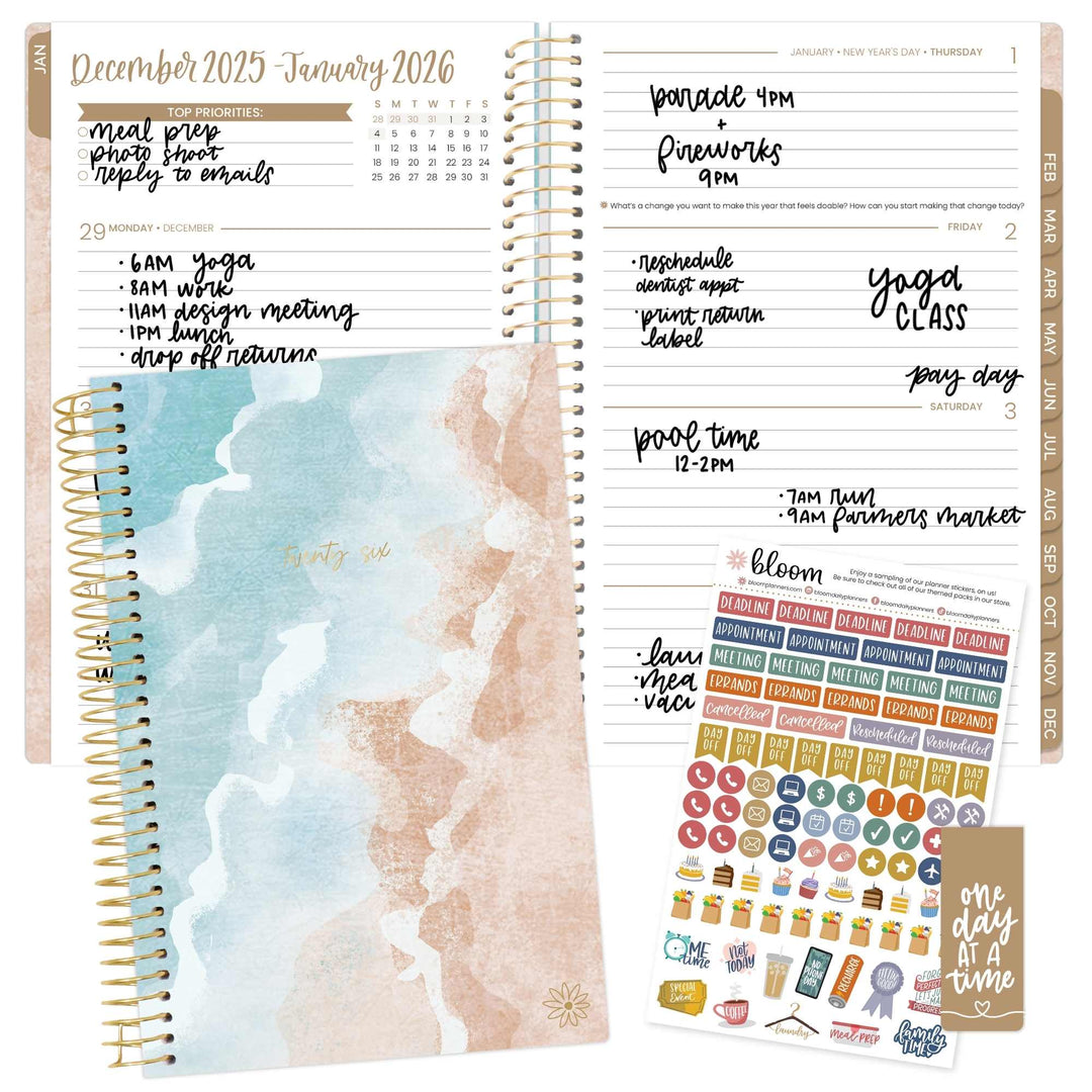2026 Soft Cover Planner, 5.5" x 8.25", Ocean Oasis