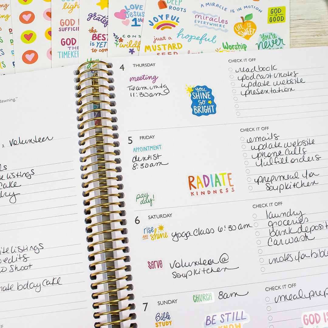 Planner Stickers, Cleerely Stated x bloom, Rooted in Faith Pack