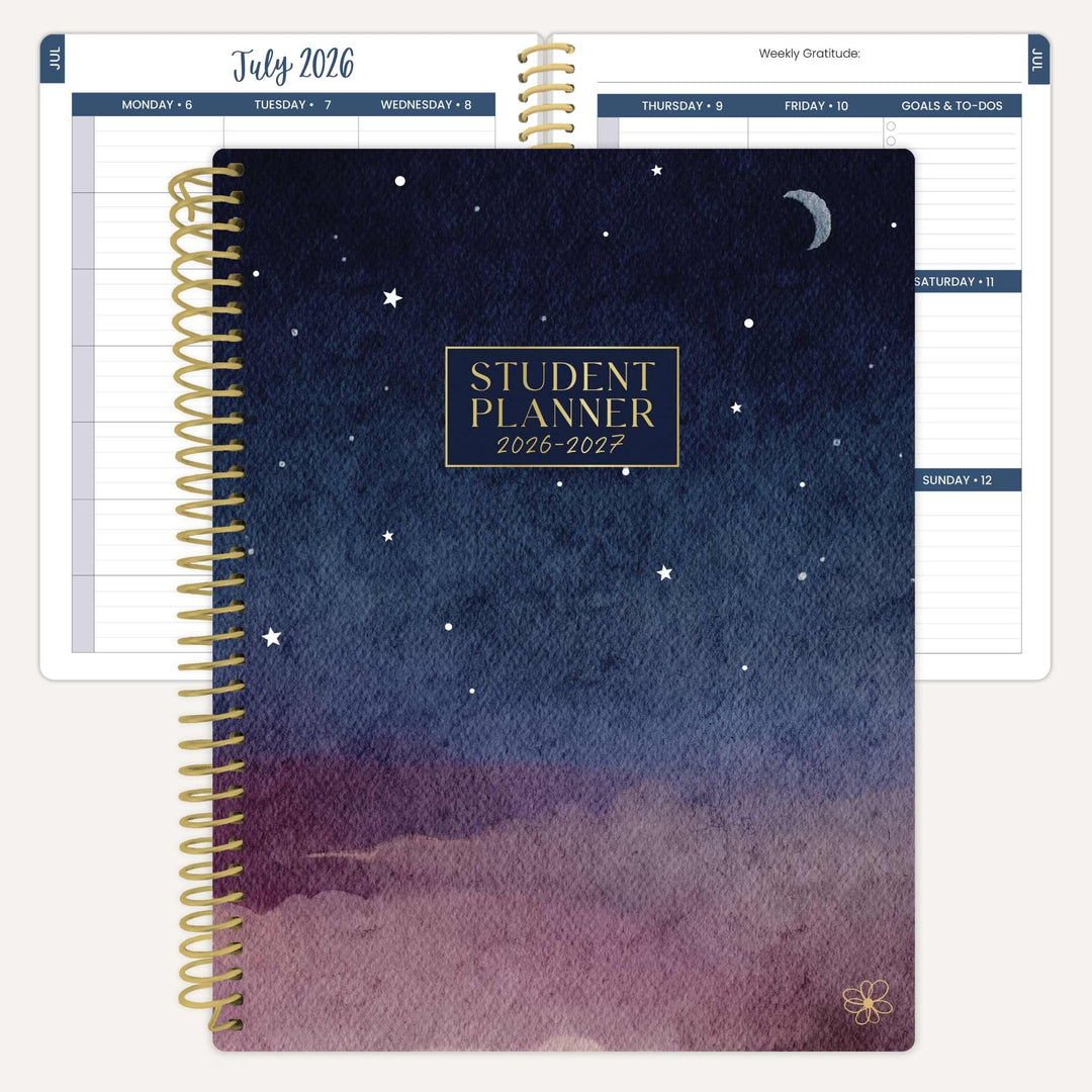 2026–27 Daisy Column Academic Planner, 7" x 9" | Stargaze - bloom daily planners