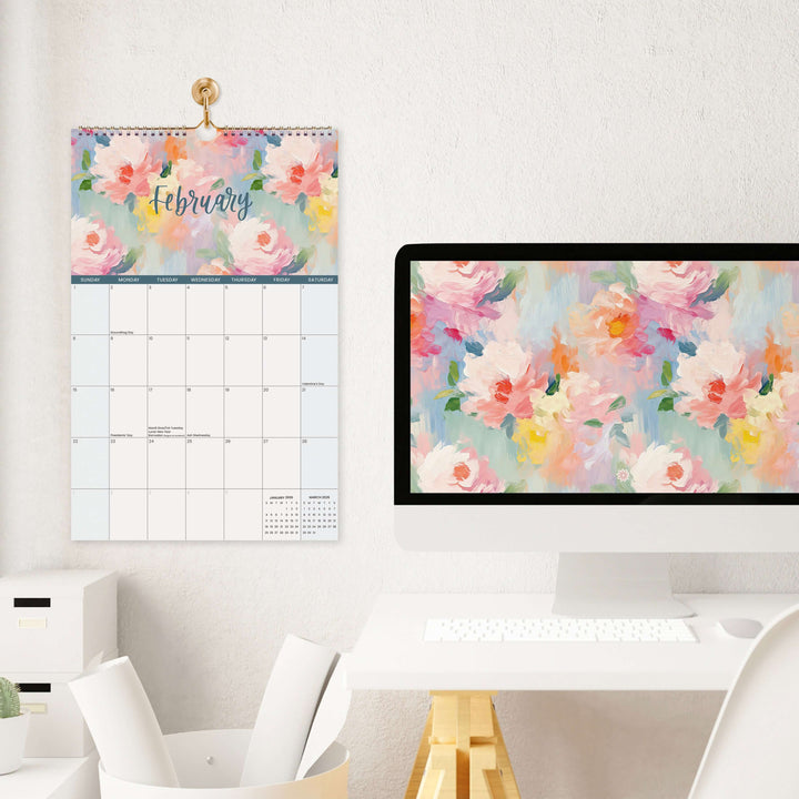 2025-26 Hanging Calendar, 11" x 17", Seasonal