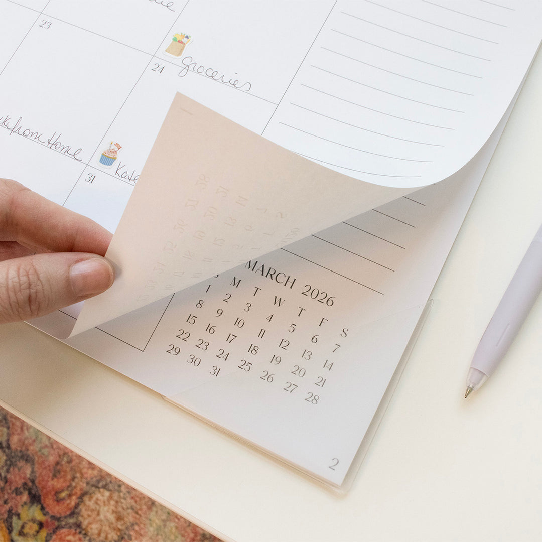 2026 Desk & Wall Calendar, 16" x 21", Seasonal Florals