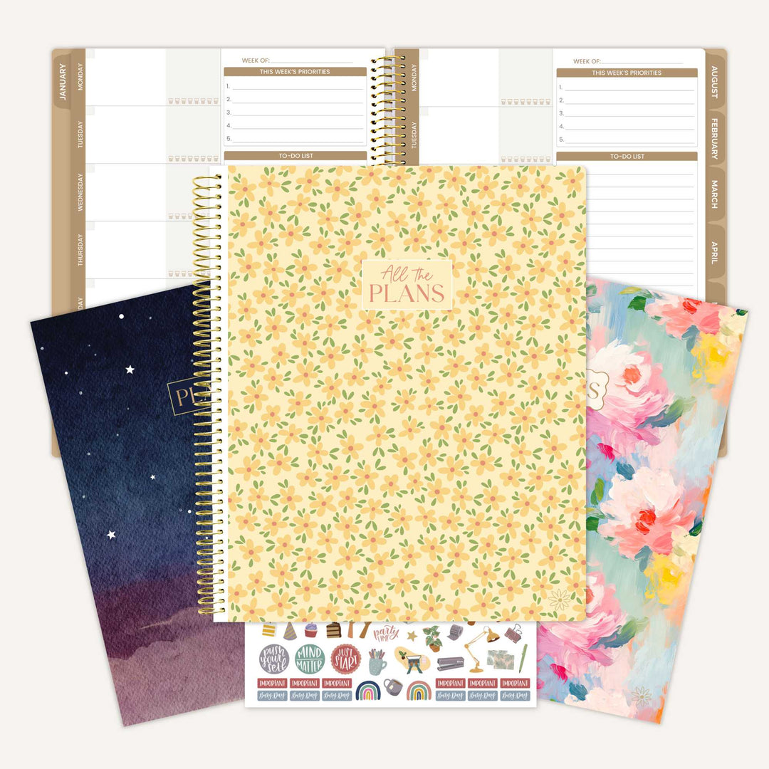 Undated Ultimate Planner & Calendar, Interchangeable Cover - bloom daily planners