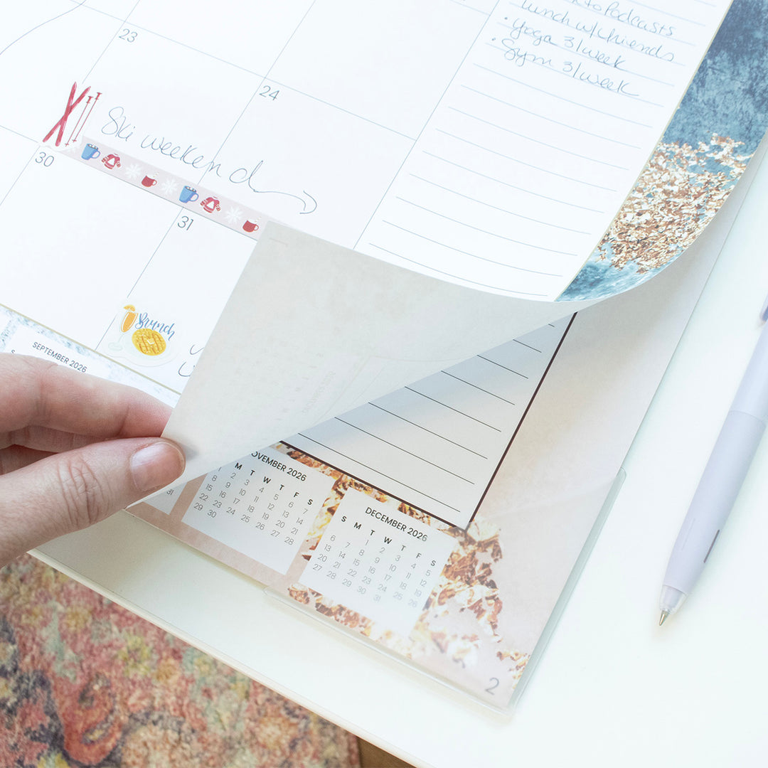2026 Desk & Wall Calendar, 16" x 21", Watercolor