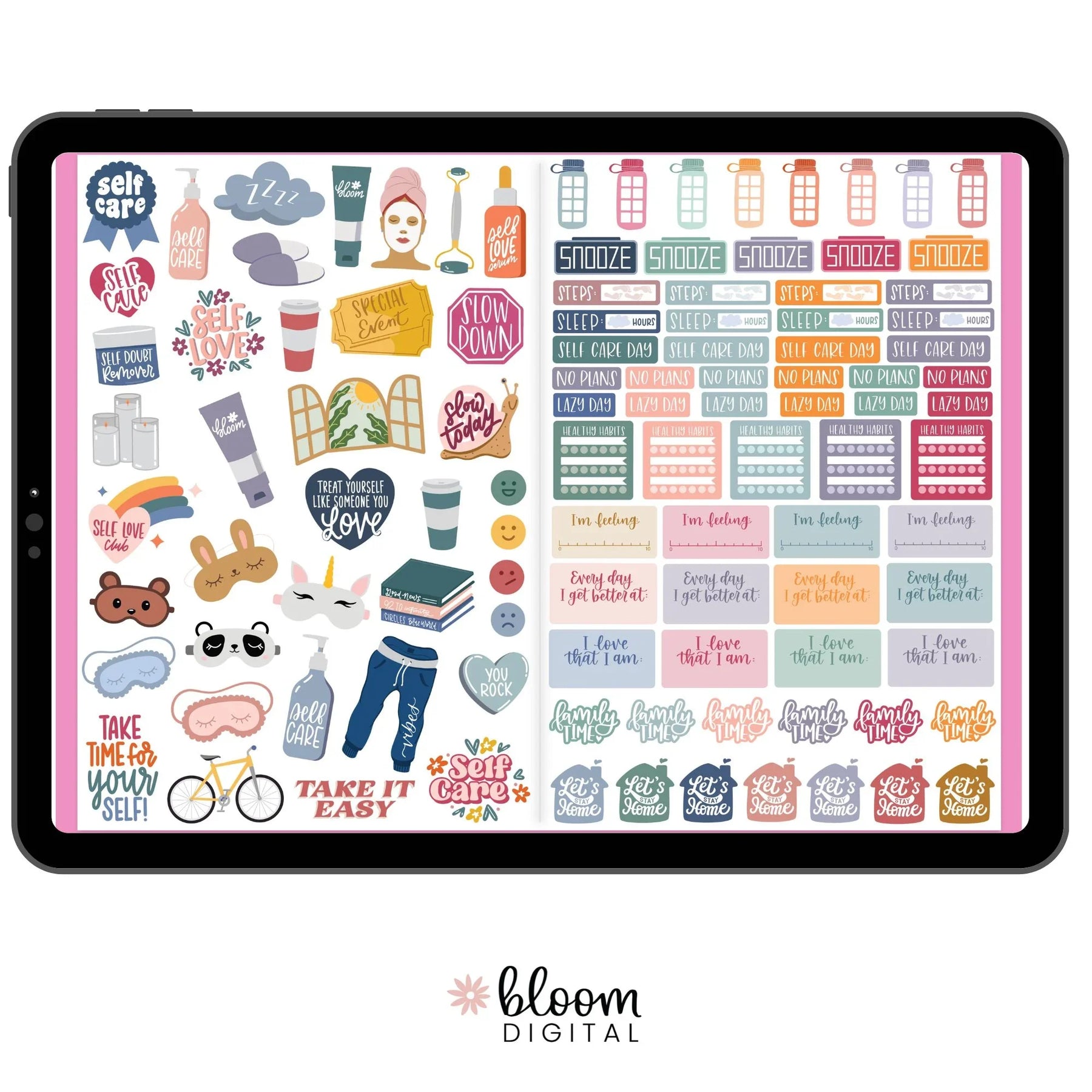 Rest Stickers Rest is Self-Care Digital Stickers for GoodNotes & More – bloom daily ...