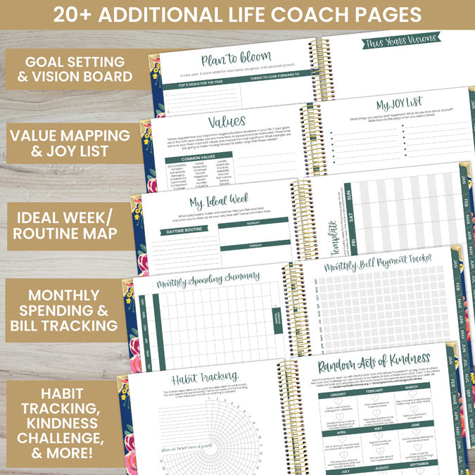 2024 Hard Cover Vision Planner®, 7.5" x 9", Be Kind