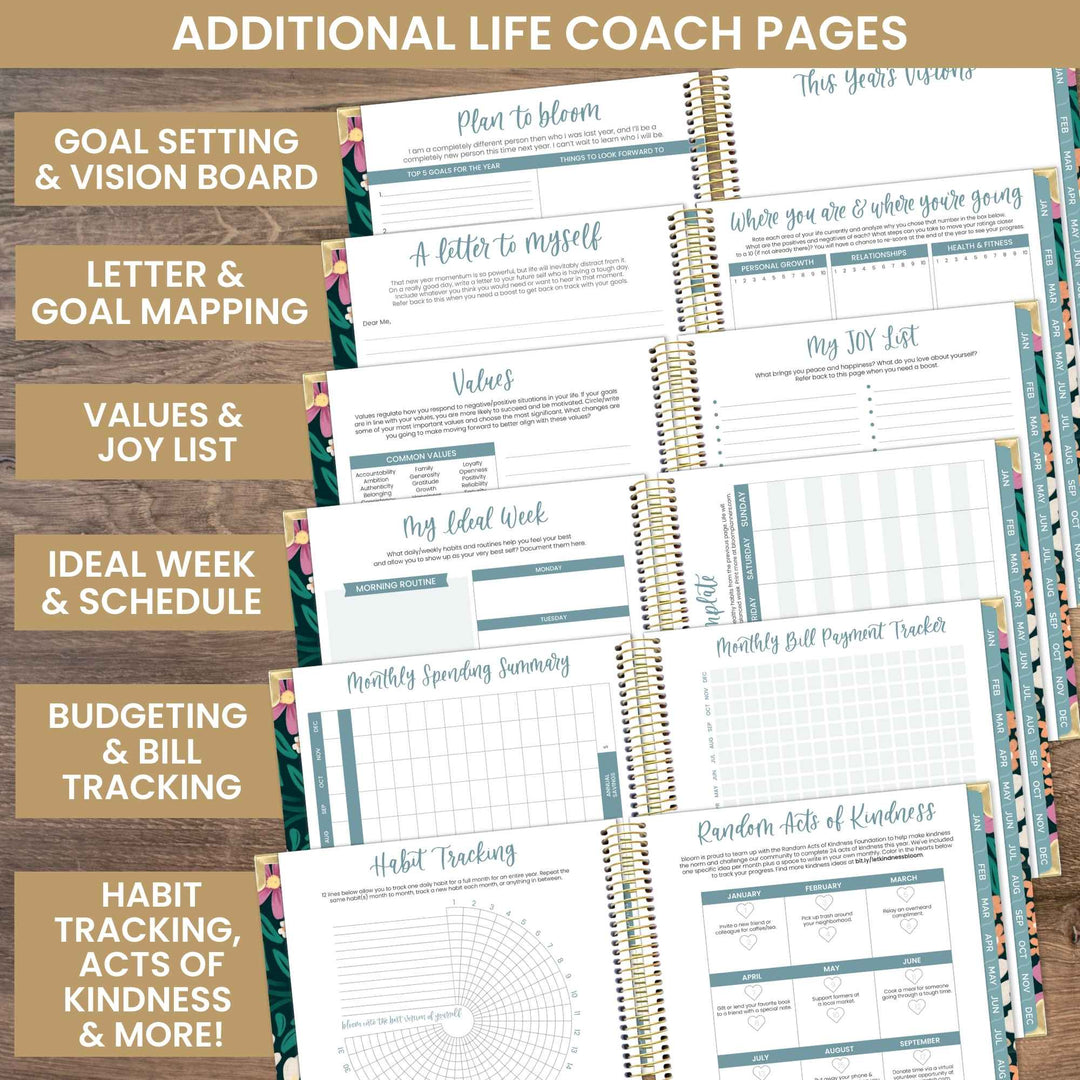 2025 Vision Planner, 7.5" x 9", Blooming Wildly