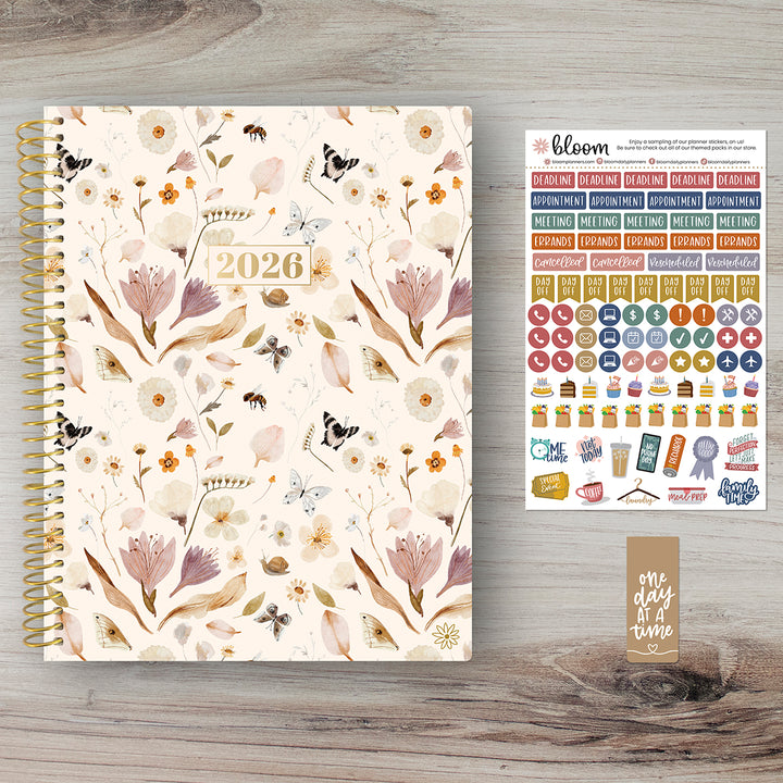 2026 Soft Cover Planner, 8.5" x 11", Butterfly Garden