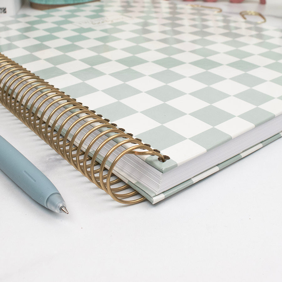 2026 Hard Cover Planner, 8.5" x 11", Checkered