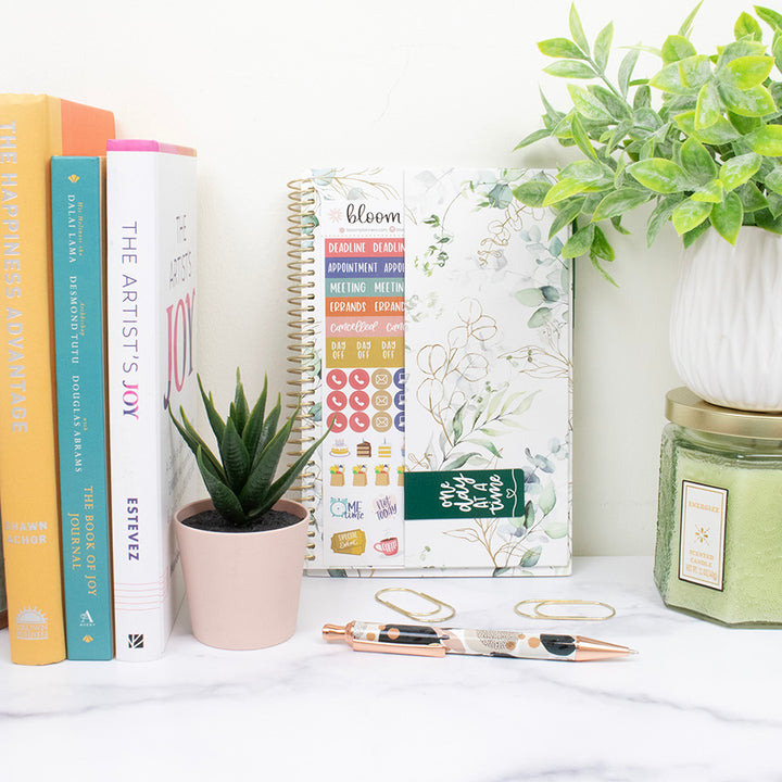 2026 Soft Cover Planner, 5.5" x 8.25", Eucalyptus, White