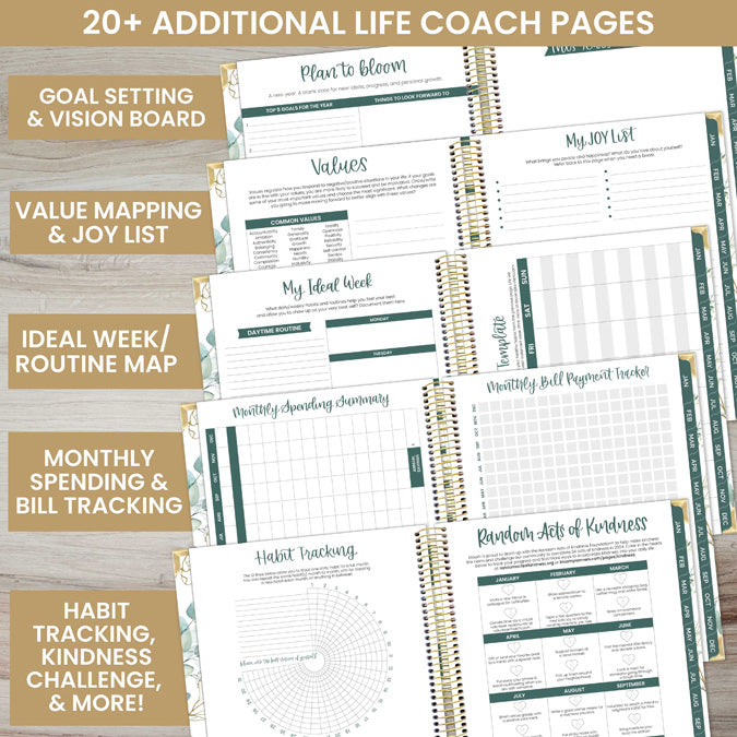 Vision Board Planner 2024 Black and White Pictures