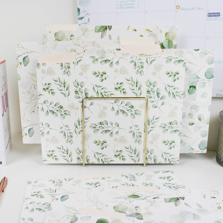 File Folder Set, Eucalyptus, 12 Pack