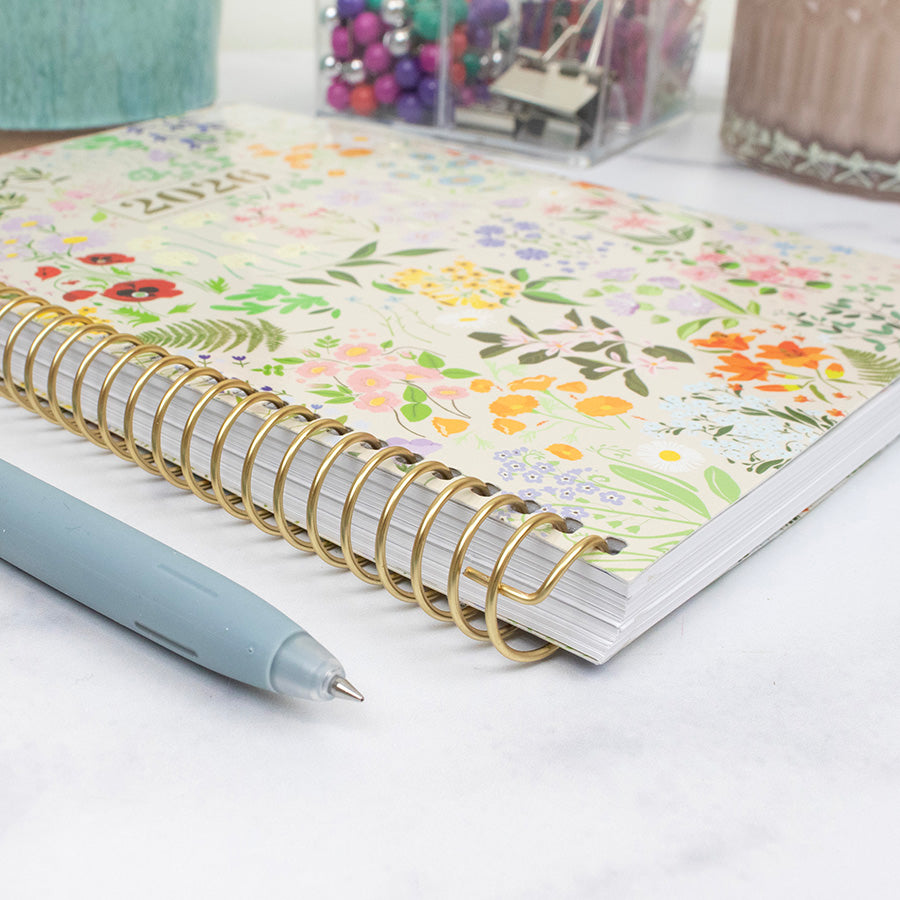 2026 Soft Cover Planner, 5.5" x 8.25", Garden Party, Beige