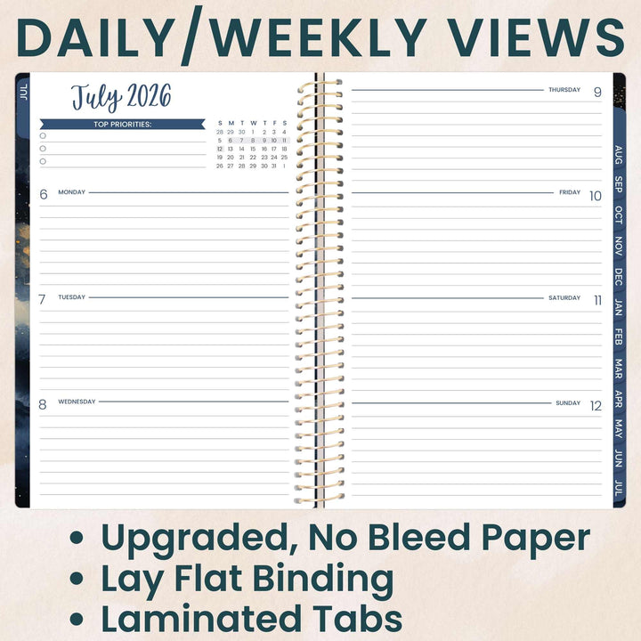 2026–27 Soft Cover Planner, 5.5" x 8.25" | Midnight Sky - bloom daily planners