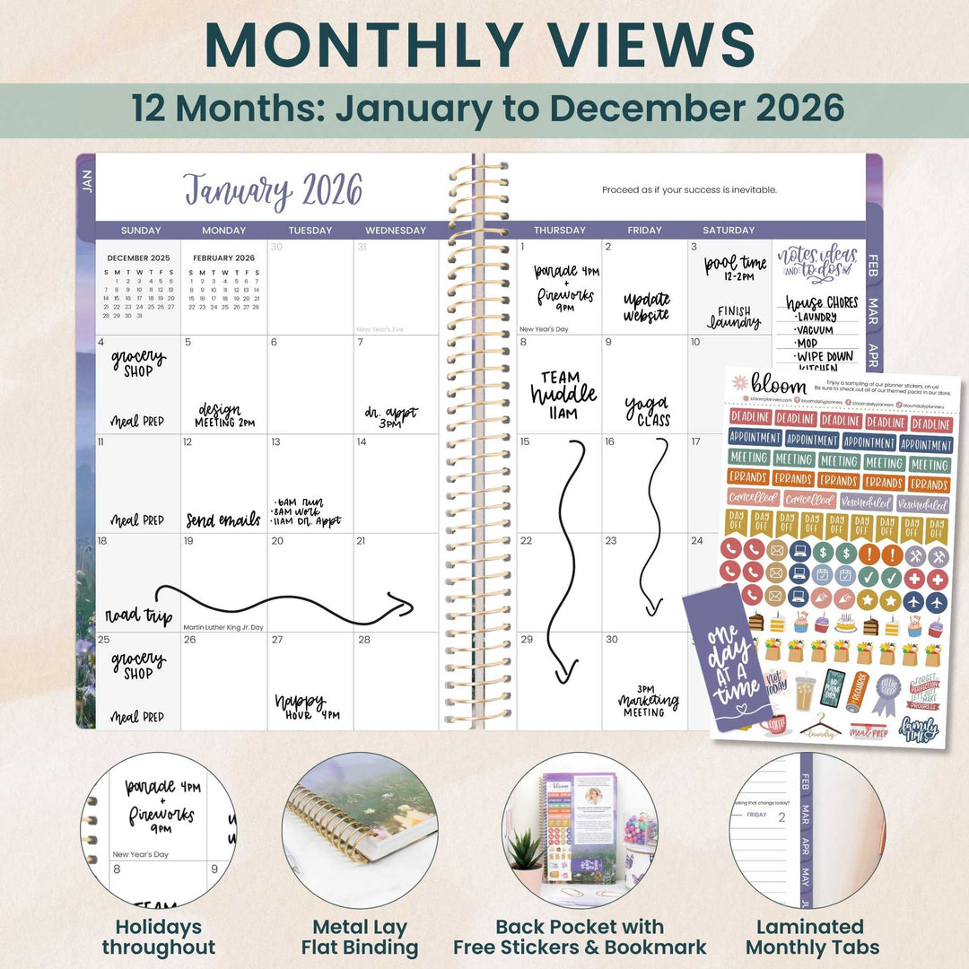 2026 Soft Cover Planner, 5.5" x 8.25", Mystical Mountains