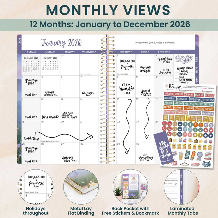 2026 Soft Cover Planner, 5.5" x 8.25", Mystical Mountains