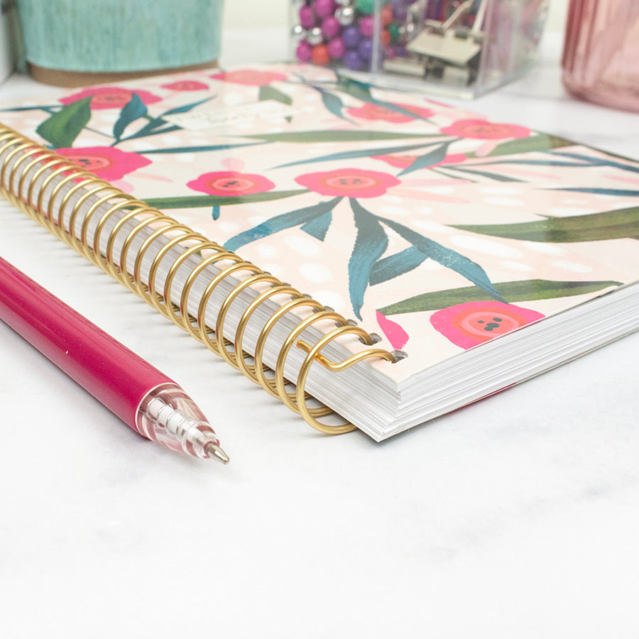 2026 Soft Cover Planner, 5.5" x 8.25", Pink Poppies