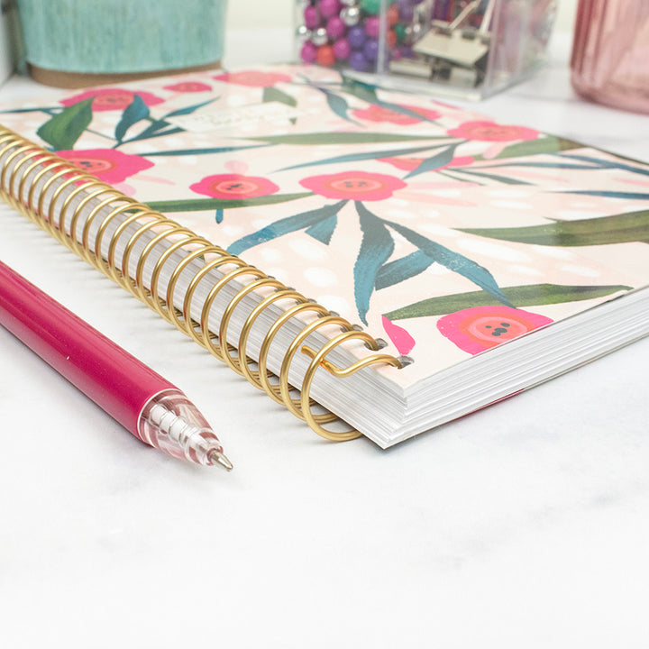 2026 Soft Cover Planner, 5.5" x 8.25", Pink Poppies
