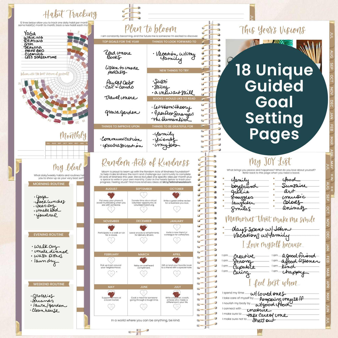 2026-27 Hard Cover Planner, 5.5" x 8.25" | Purple Linen - bloom daily planners