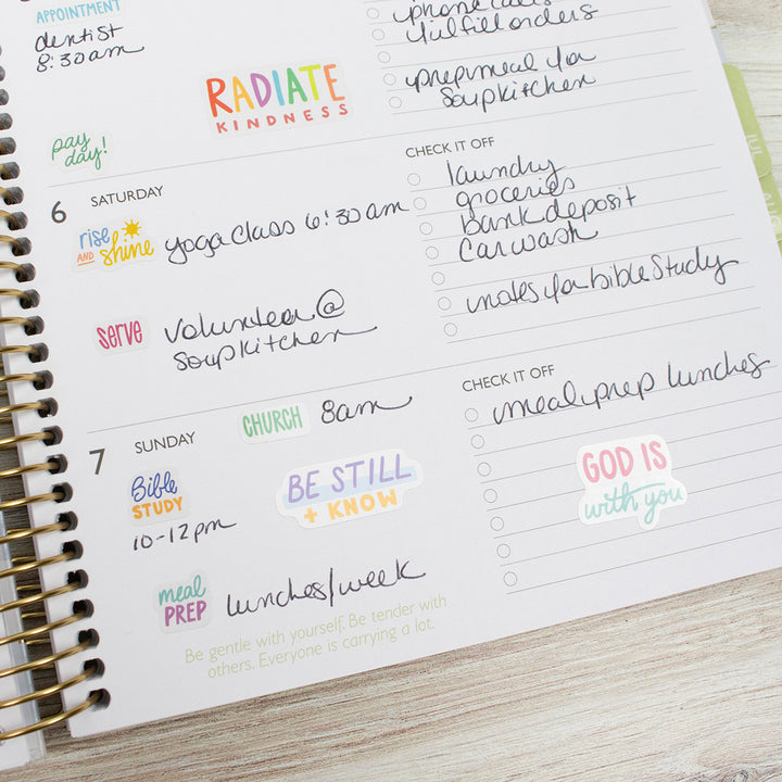 Planner Stickers, Cleerely Stated x bloom, Rooted in Faith Pack
