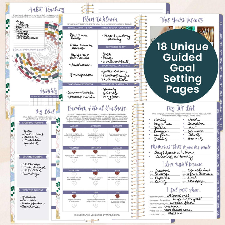 2026-27 Hard Cover Planner, 5.5" x 8.25" | Seaside Whimsy - bloom daily planners