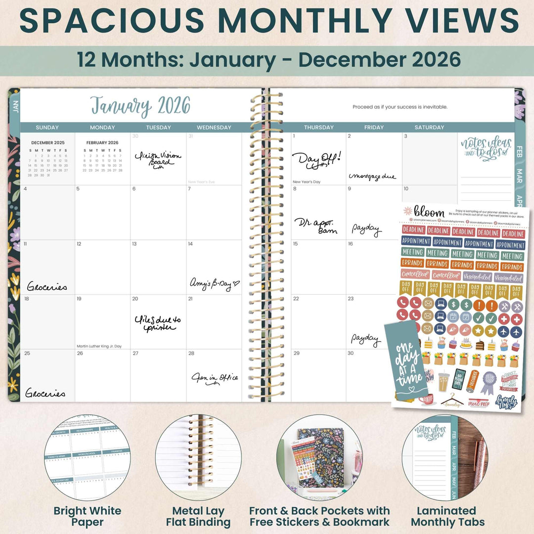 2026 Soft Cover Planner, 8.5" x 11", Be Kind