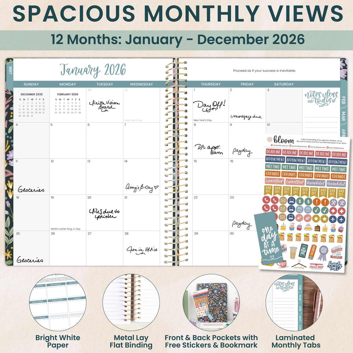 2026 Soft Cover Planner, 8.5" x 11", Be Kind
