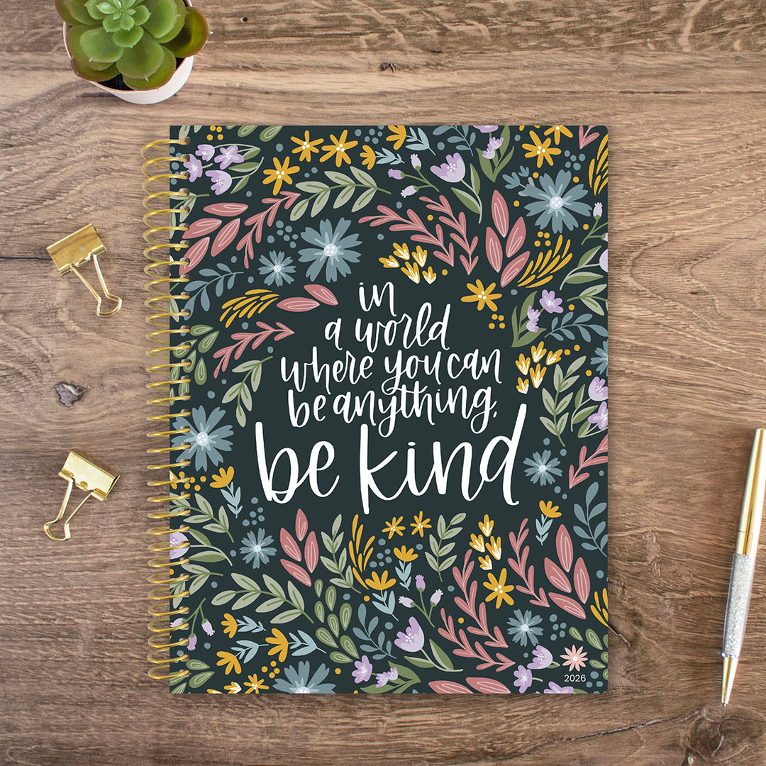 2026 Soft Cover Planner, 8.5" x 11", Be Kind