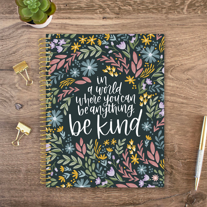 2026 Soft Cover Planner, 8.5" x 11", Be Kind