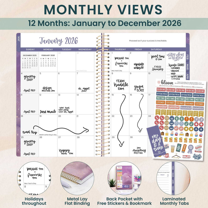 2026 Soft Cover Planner, 5.5" x 8.25", Good Things are Coming