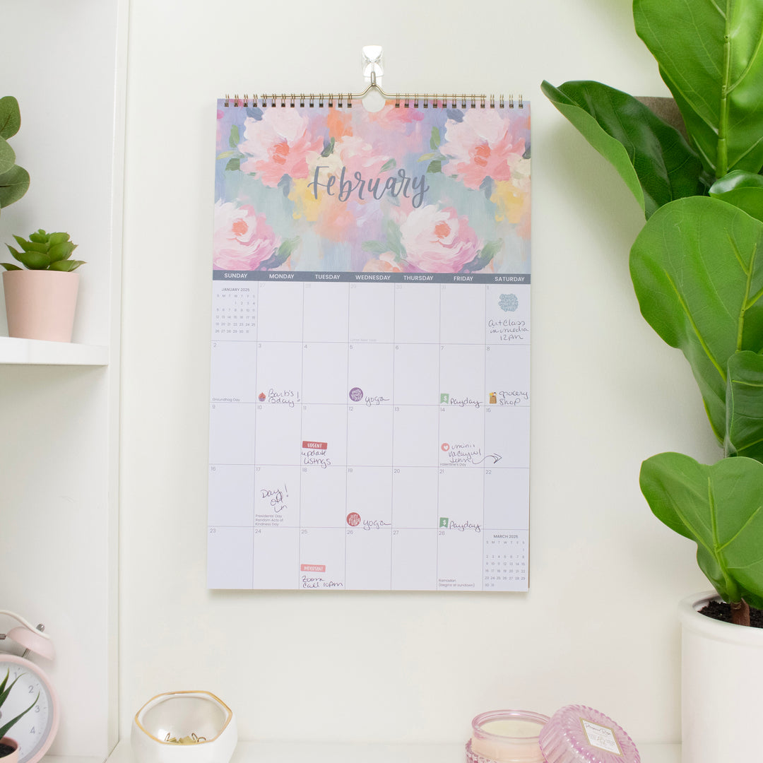 2025 Hanging Calendar, 11" x 17", Seasonal