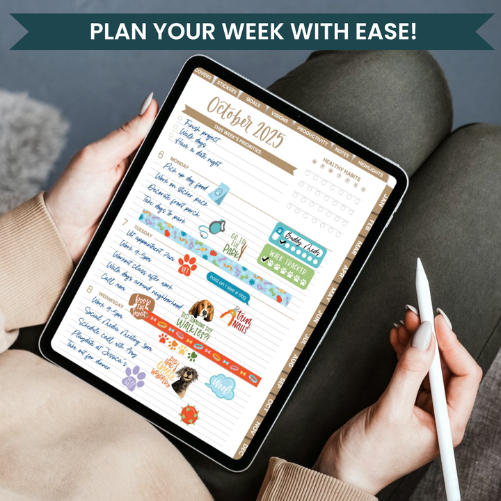 Digital Planner Stickers, Dog Lovers
