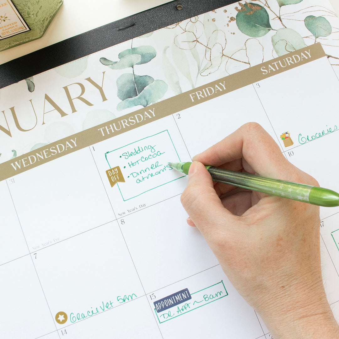 2026 Desk & Wall Calendar, 16" x 21", Greenery